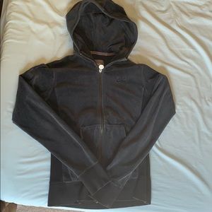 Vintage Nike velvet zip up in black